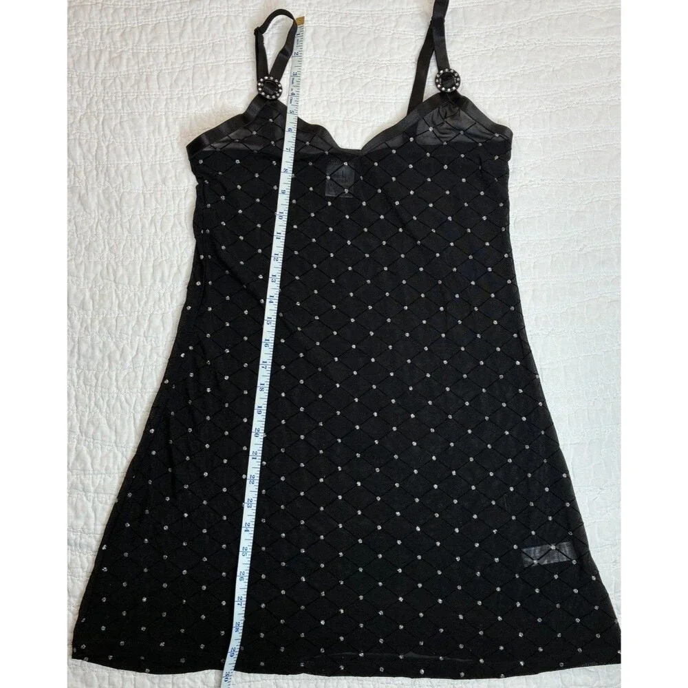 Nick & Sarah Intimates black sheer nightgown Sz S whimsigoth sexy fairycore Y2K